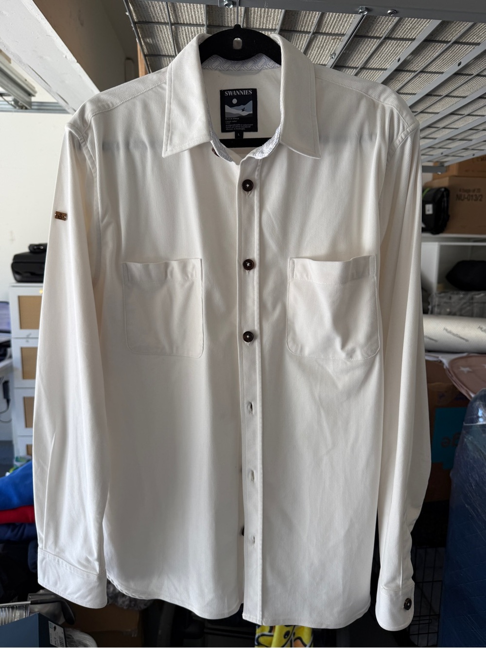 Cream corduroy button down